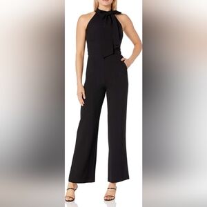 Vince Camuto Black Halter Jumpsuit Wide-Leg